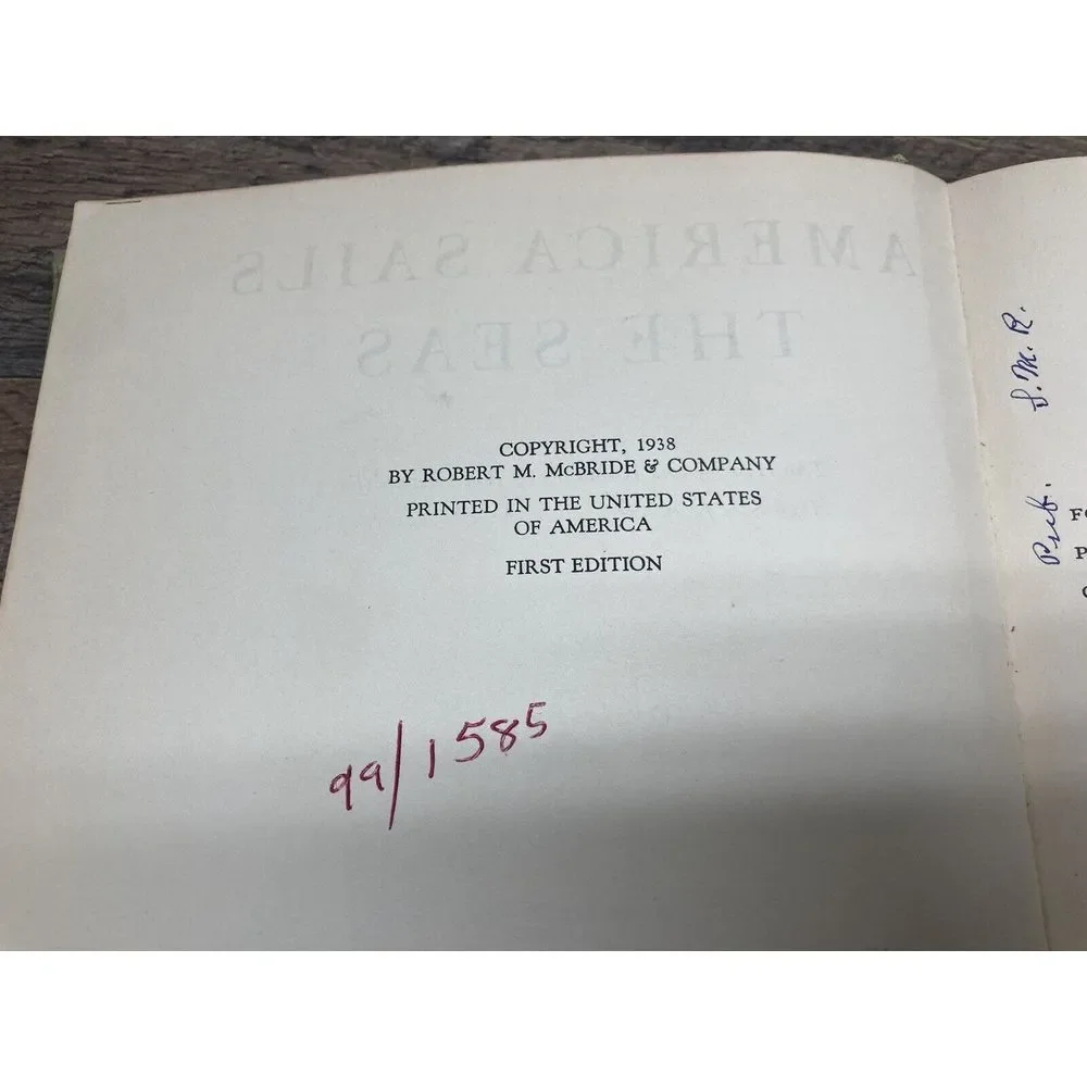 America Sails the Seas: History and Romance by Frank C. Bowen, 1938, 1st Edition